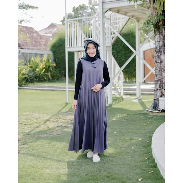 (FREE ONGKIR)COD PROMO BESAR BESARAN LONG DRESS PLISKET/DRESS PLISKET/GAMIS KUTUNG/DRESS