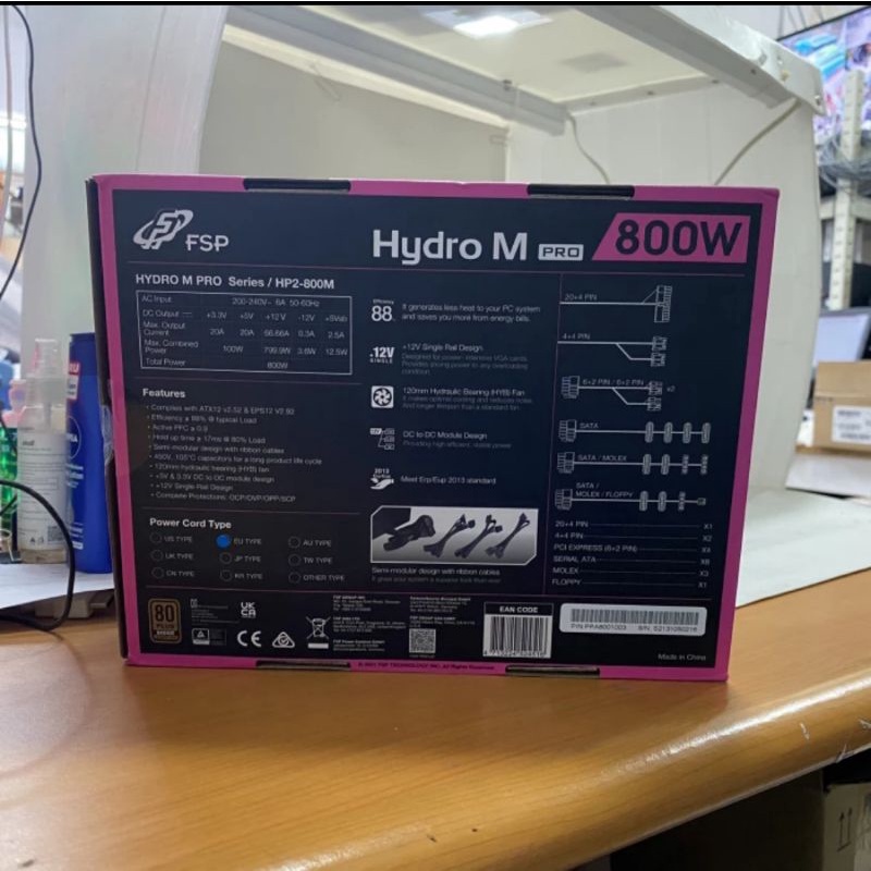 POWER SUPPLY FSP HYDRO M PRO 800 WATT