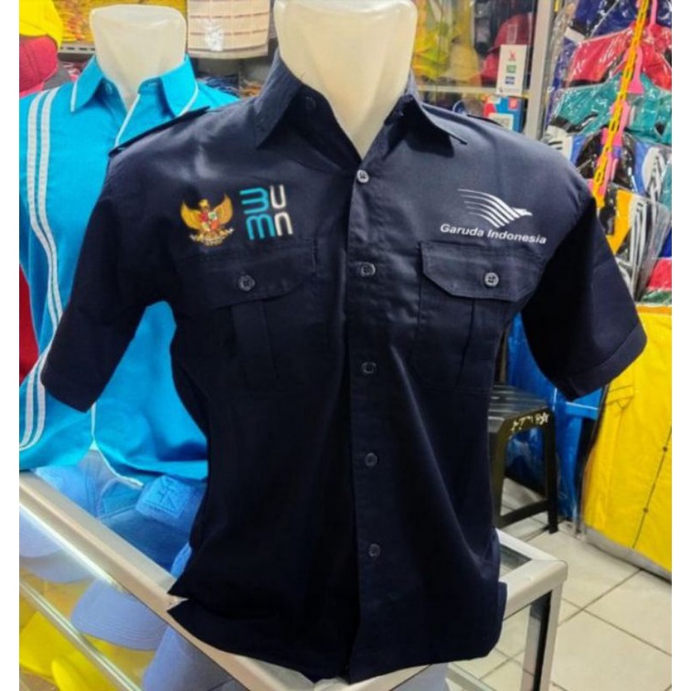 KEMEJA BUMN GARUDA INDONESIA BORDIR || SERAGAM BUMN GARUDA INDONESIA || BAJU BUMN GARUDA INDONESIA B