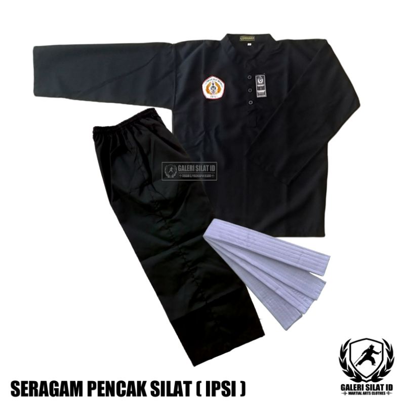 Baju / Seragam / Sakral / Atribut / Kostum Pencak Silat IPSI Standar Pemula / Anggota Baru Latihan S