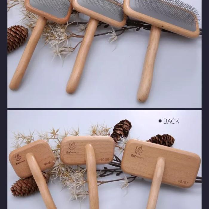 Terlaris Hg Fenice Slicker Wooden Brush S M L