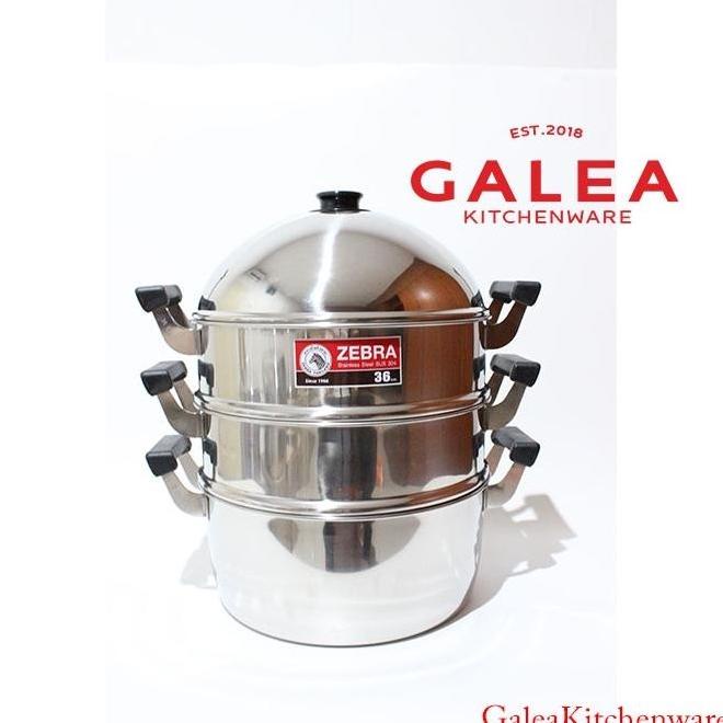 PANCI KUKUS PANCI KUKUS 3 SUSUN STAINLESS / DANDANG KUKUS / STEAMER ZEBRA / 4PCS EL09I09A82L