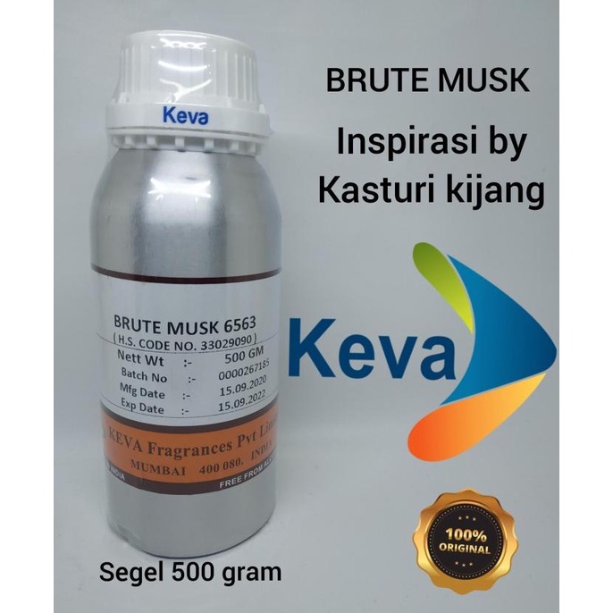 BRUTE MUSK 6563 BY KEVA BIBIT MURNI KEMASAN REPACK 100ML ( ORIGINAL )