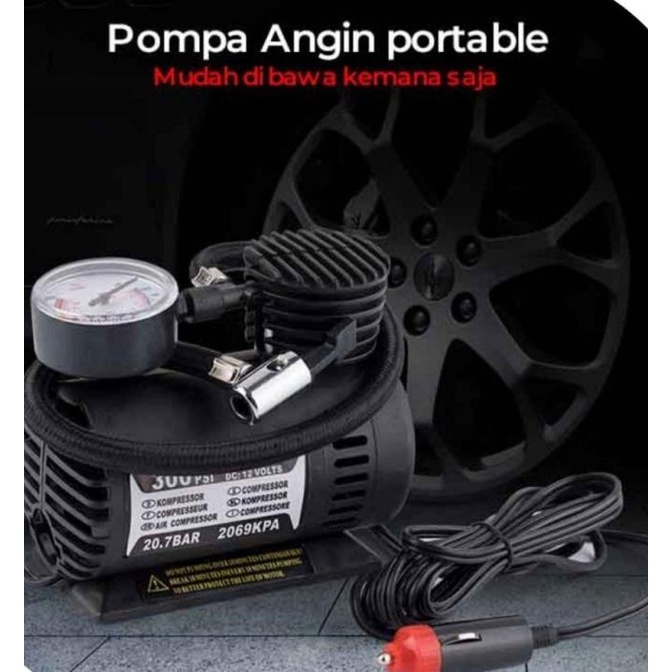 ><><><] mini kompresor - compressor portable pompa ban angin mobil elektrik