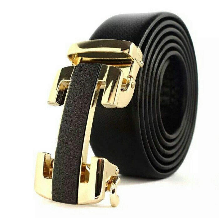 [BISA COD] IKAT PINGGANG GESPER SABUK PRIA MODEL KEPALA GOLD MODEL REL HERMES