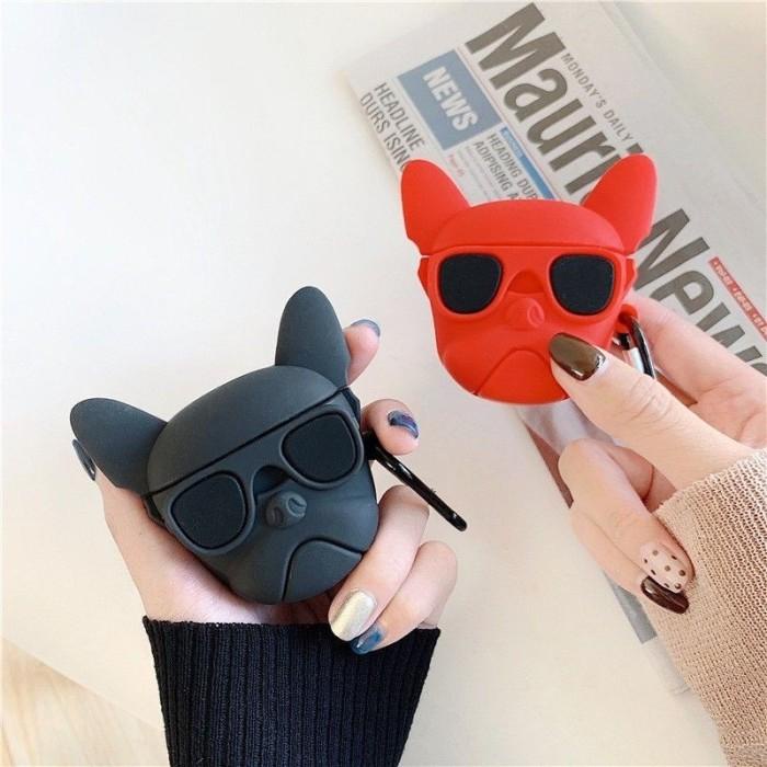CASE PELINDUNG SILICONE PROTECTOR AIRPODS AIRPOD GEN 3 3D BULL DOG PUG