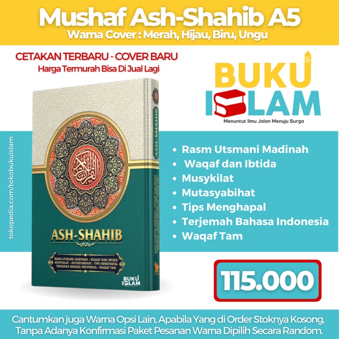 Al-Quran ASH-SHAHIB Terjemah dan Waqaf Ibtida A5 Al Quran ASH SHAHIB