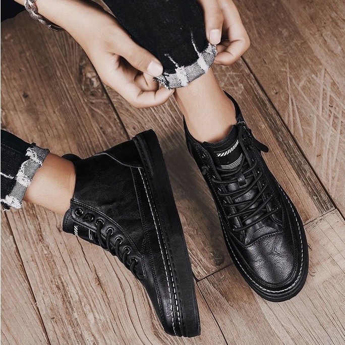 Sepatu Sneaker boots Original SEPATU KULIT PRIA IMPORT SENSE Trendy