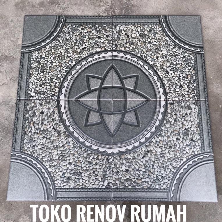 Kualitas Terjamin keramik 40x40 motif batu (timbul)/ keramik lantai garasi/ keramik halaman/ keramik