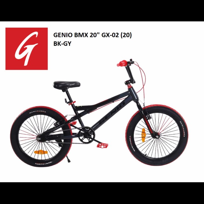 Terlaris Sepeda Bmx 20 Inch Genio Gx Ban Jumbo By United Bike
