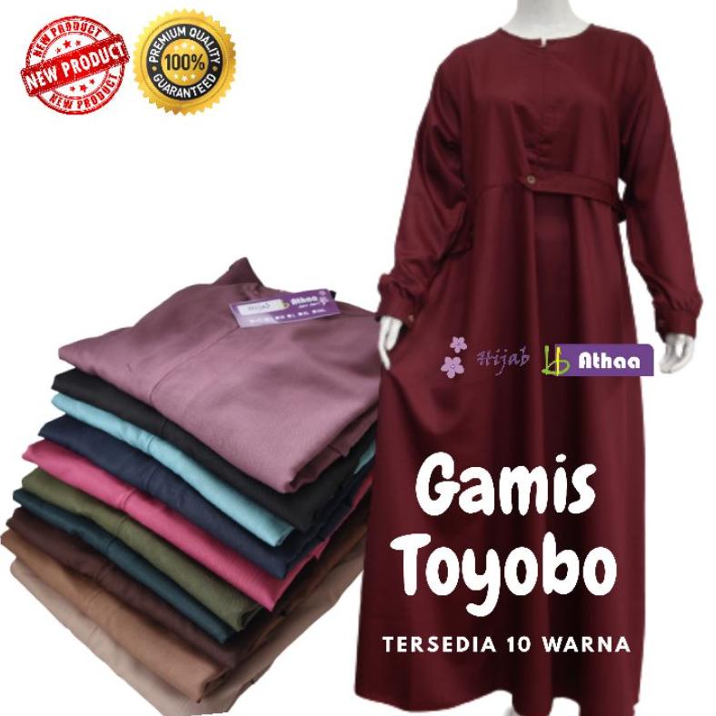 Gamis Toyobo Original Polos/ Gamis Katun Toyobo Abaya Katun