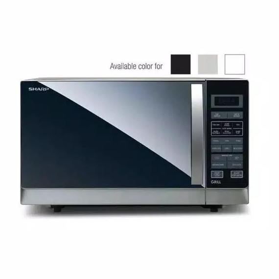 microwave sharp r728 with grill low watt warna hitam