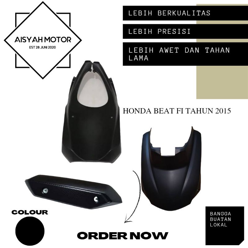 Cover Bodi Dek Lumpur Cover Tangki Tutup Knalpot Honda Beat FI Tahun 2015