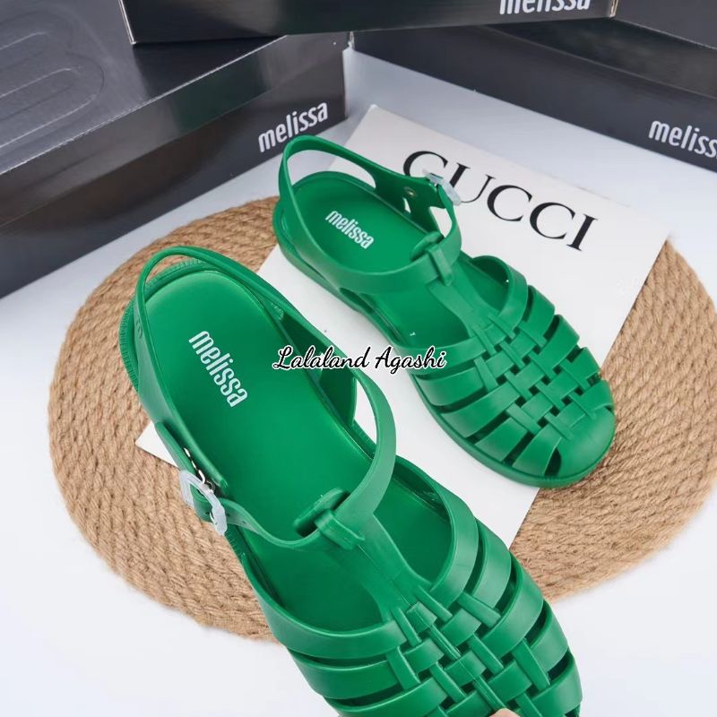 Sepqtu sandal melissa possesion green blue matte