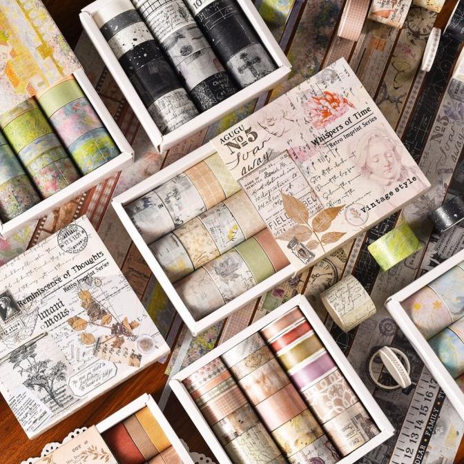 

HOT PROMO ic] 20 roll masking washi tape classic aesthetic vintage diy dekorasi