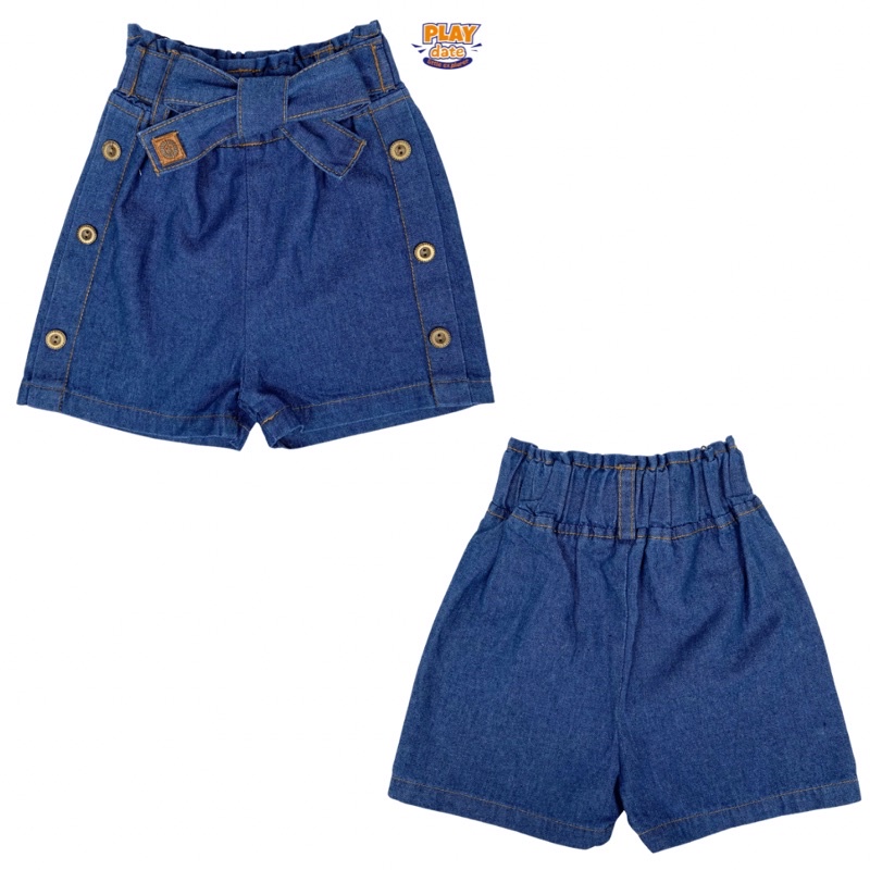 Playdate Celana Pendek Jeans Denim Anak Perempuan 1 sampai 5 Tahun Short Pants