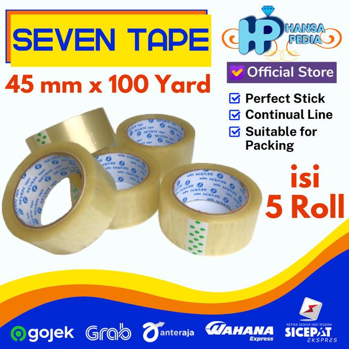 

DISKON Lakban Bening 45mmX100 Y pack isi 5 roll (WIB)