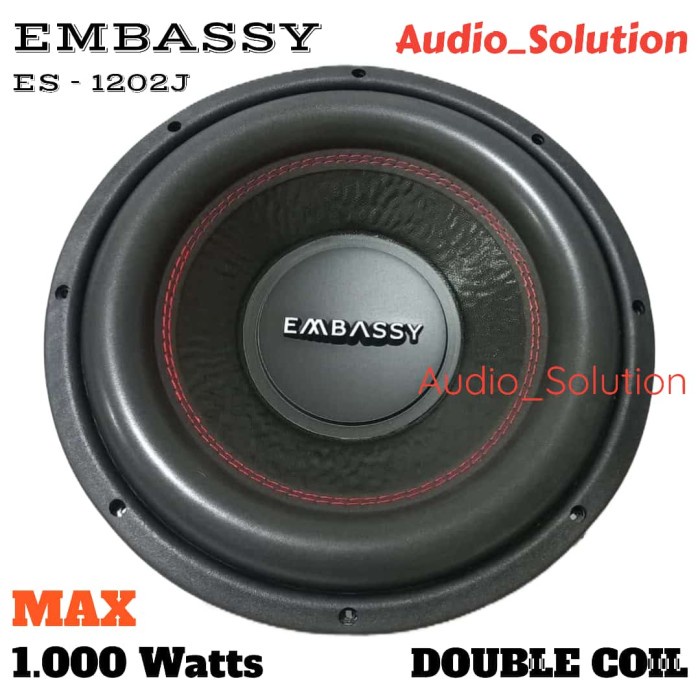 Terlaris Subwoofer Embassy 12 Inch Es 1202J Double Coil Subwoofer Mobil Embassy