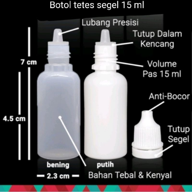 Botol tetes kosong segel 15ml