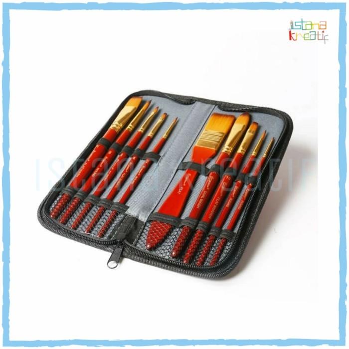 

Terlaris Giorgione Brush Set 10 G-F100 For Acrylic | Kuas Lukis Akrilik Set 10