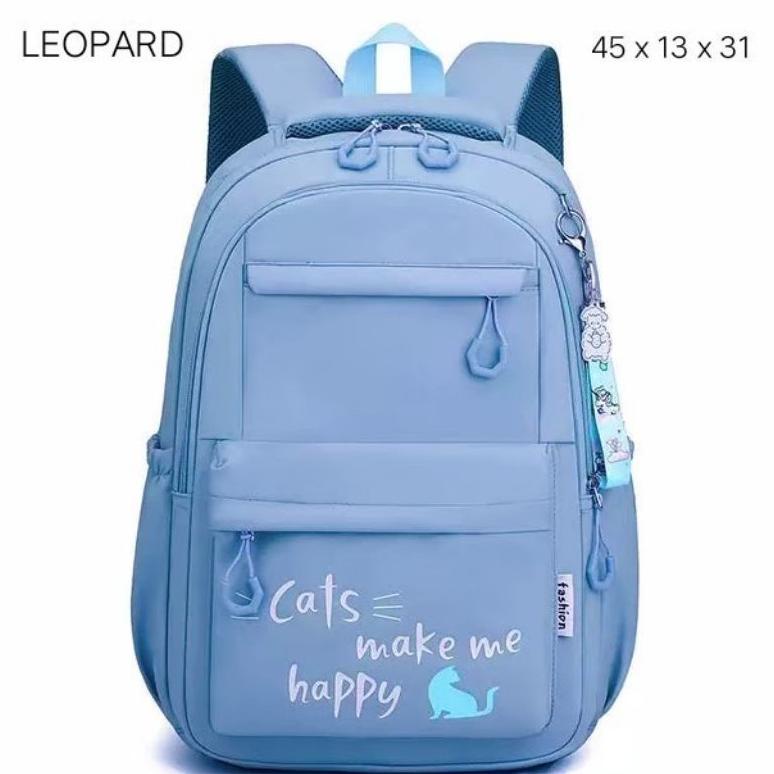 ( BAYAR DITEMPAT ) Tas Ransel anak Sekolah SD SMP 3 IN1 Motif CATS  Jam Tangan Dan Botol Minum ~