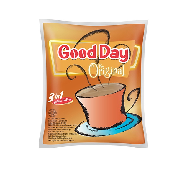 

GOOD DAY ORIGINAL COFFEE BAG ISI 30 SACHET X 20 GR - KOPI