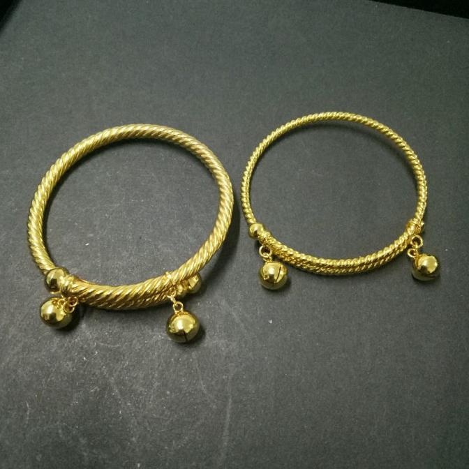 @@@@] GELANG Kerincing Bayi Baby Gelang Kaki Emas Kuning Xuping