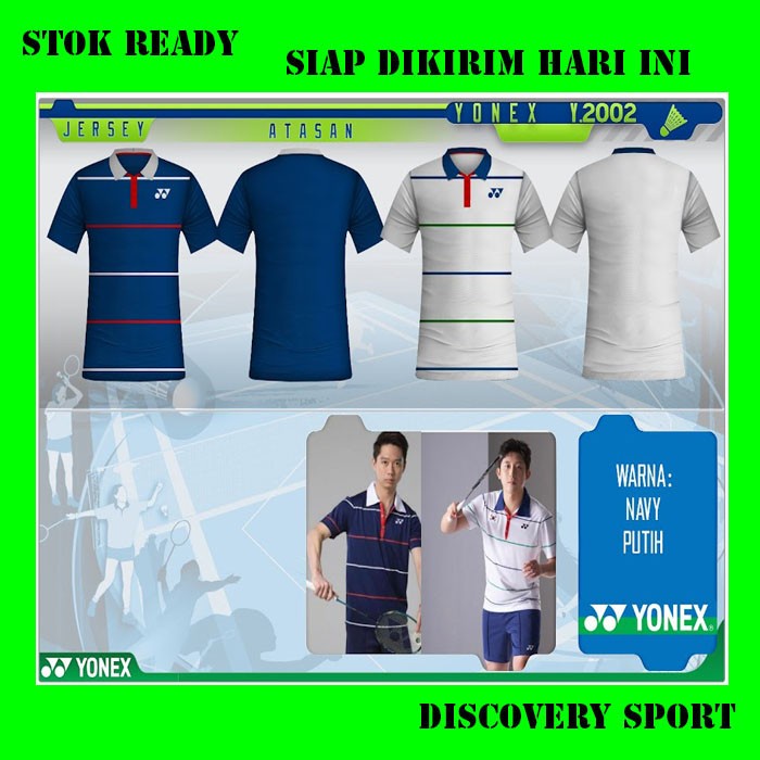Baju Kaos Jersey Badminton Bulutangkis Kerah Y2002