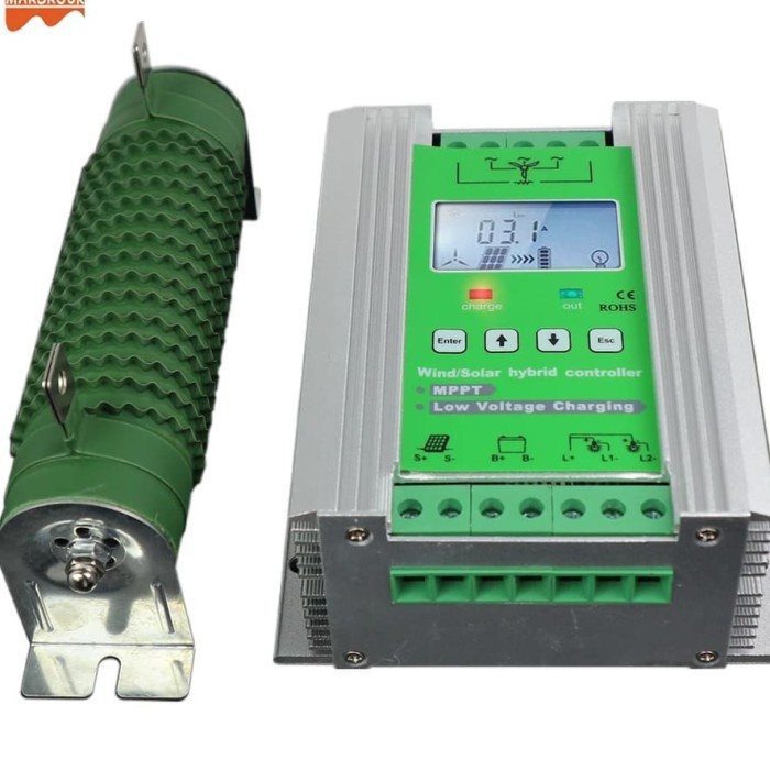 Terlaris Scc Controller Hybrid Wind Turbine & Solar Cell Mppt Include Dummy Load