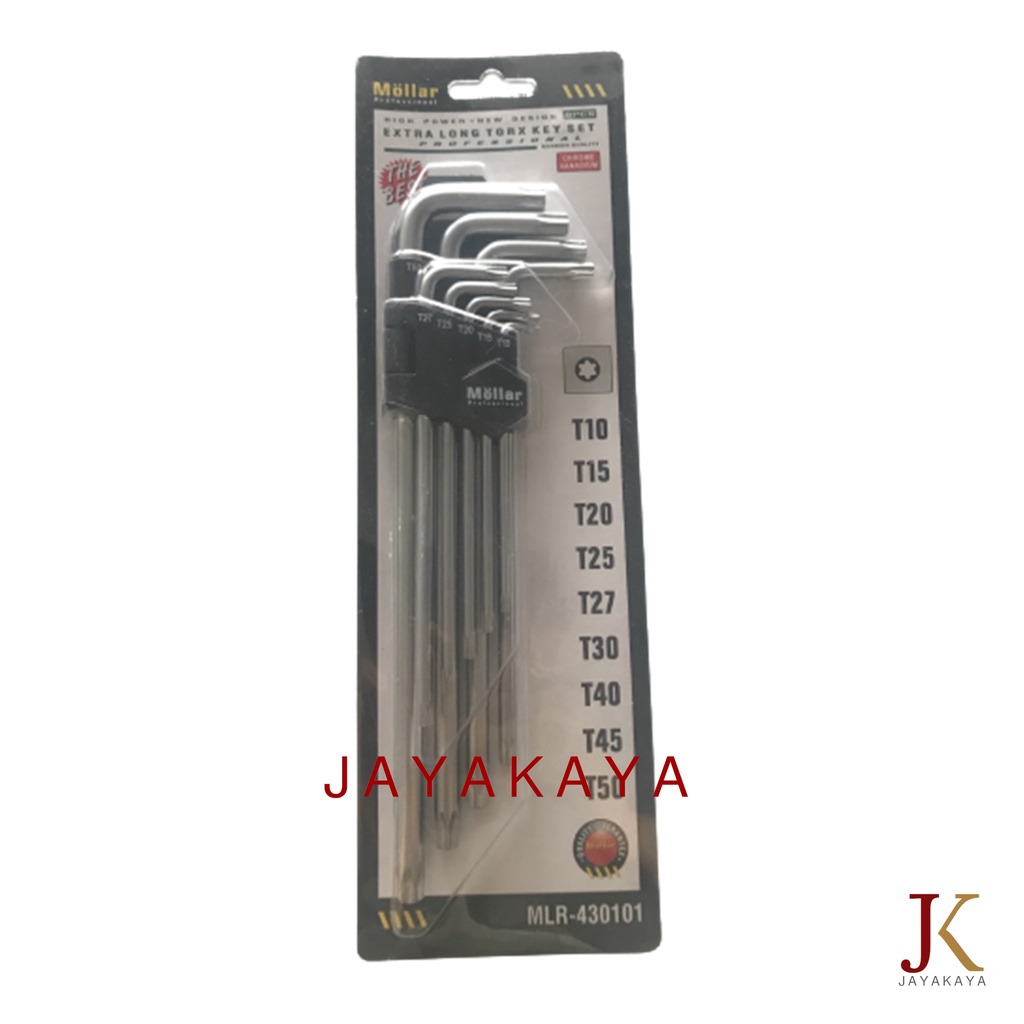 Kunci L set 9pcs bintang - Mollar