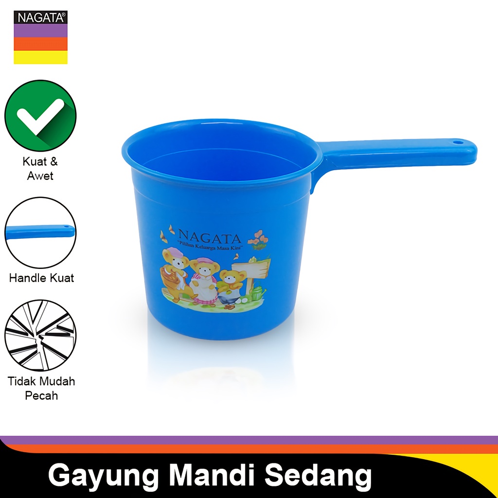 Nagata Gayung Sedang Diameter 14.5 Cm Gayung Mandi Dipper Tidak Mudah Pecah Nag-Ngt-703 Varian Warna