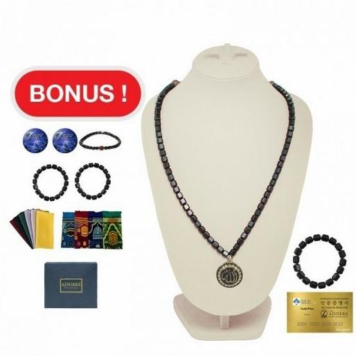 Kalung Gelang Kesehatan AZHIKRA Ori - Tasbih Azikra Black Jade Azzikra