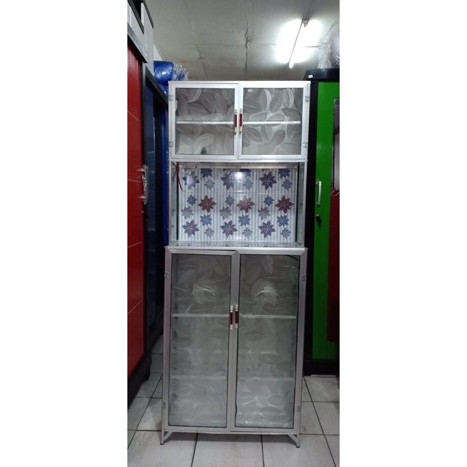 RAK PIRING LEMARI DAPUR ALUMUNIUM 2 PINTU