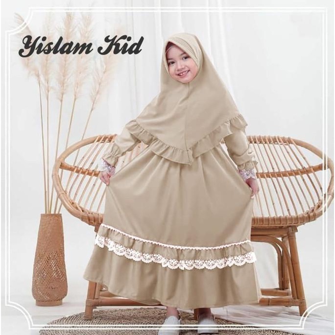 GAMIS YISLAM KIDS / GAMIS ANAK PEREMPUAN / BAJU MUSLIM ANAK KECIL