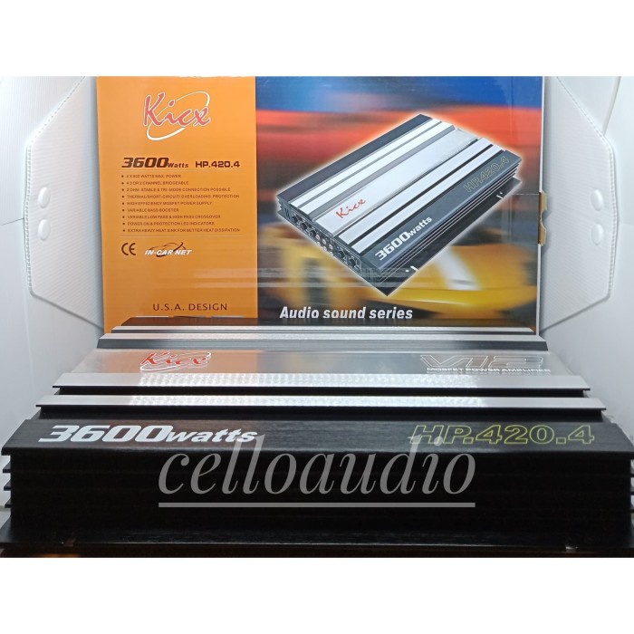Terlaris Power Amplifier 4 Channel Kick Hp 420.4 Audio Mobil Car