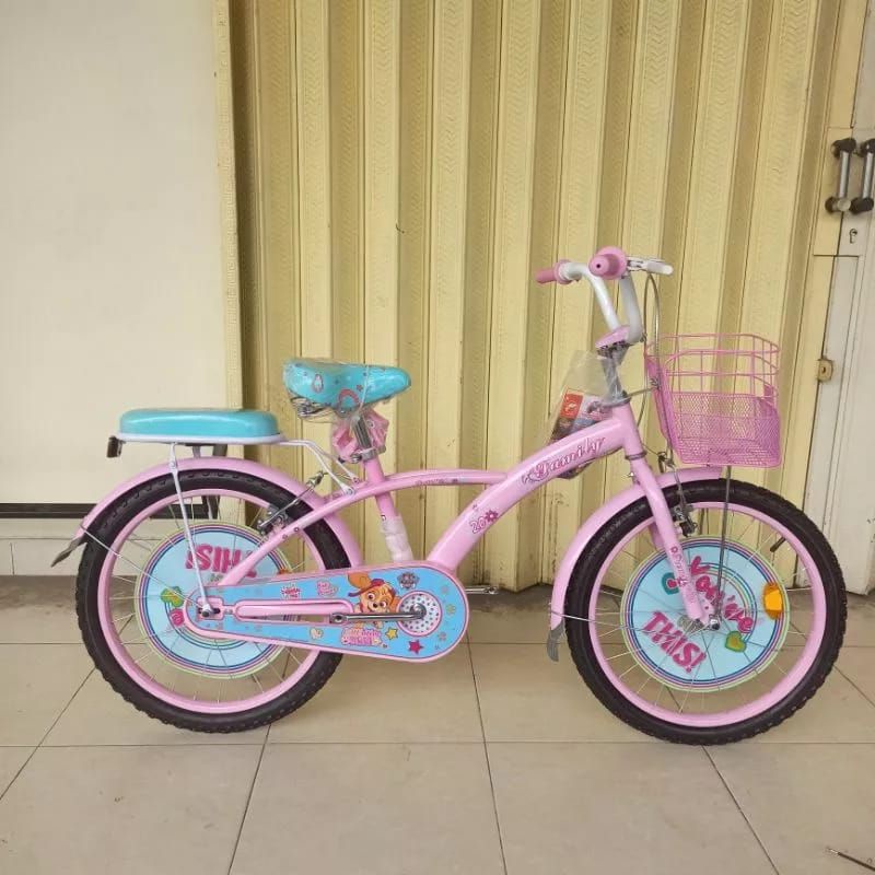 SEPEDA MINI ANAK PEREMPUAN 12 16 18 20 INCH FAMILY DAISY PINK