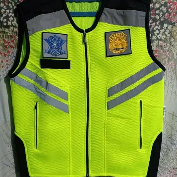 Rompi polisi jala tebal/rompi polisi double mess super/rompi polisi