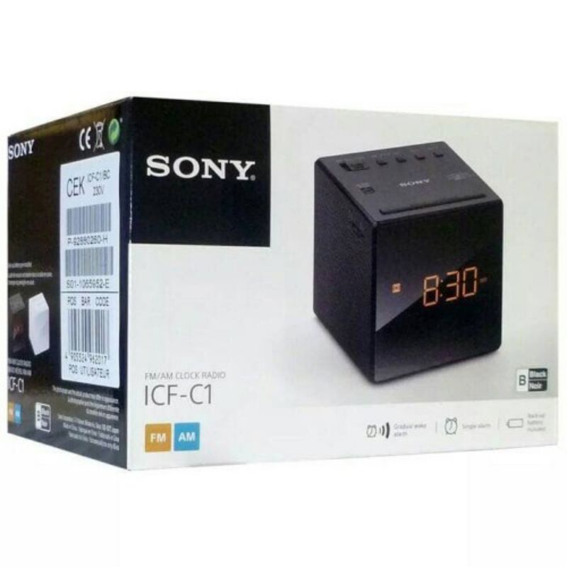 SONY CLOCK RADIO ICF C1 ALARM PORTABLE