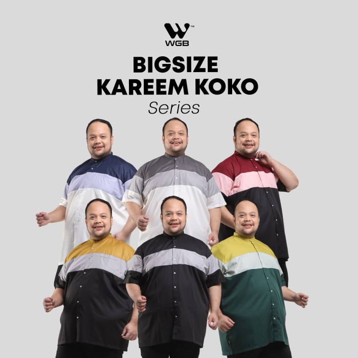 WGB Koko Pendek Kombinasi Pria Big Size Ukuran Jumbo XXL XXXL - MAROON, XL