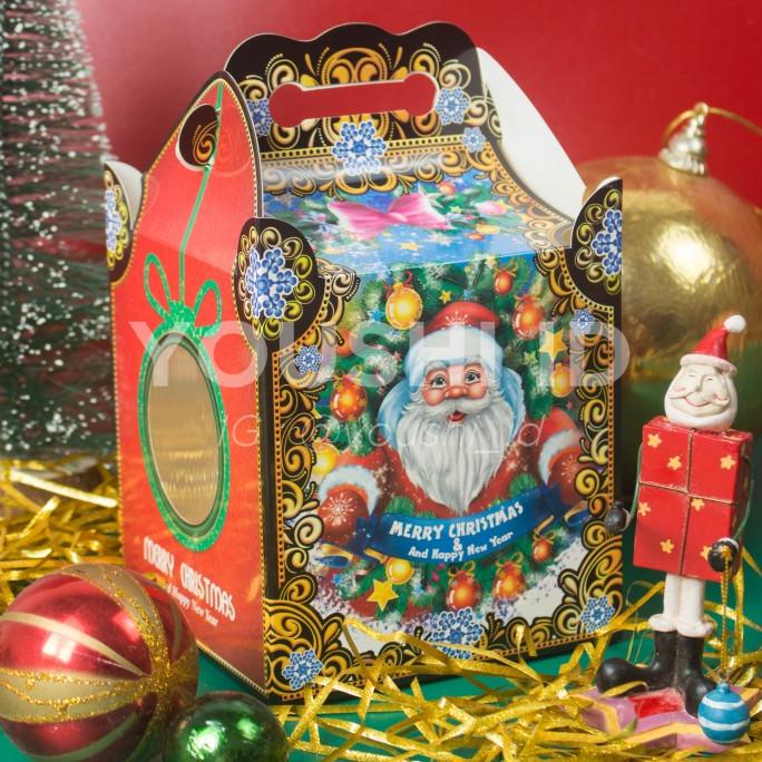 

@=@=@=@=] Dus Kue Kering/Kotak Hampers Natal Merry Christmas CHIMNEY 14x14x15cm