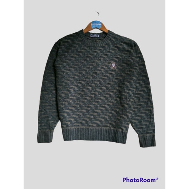SWEATER RAJUT ALFREDO VERSACE KNITWEAR PRIA WANITA VINTAGE SWEATER SECOND