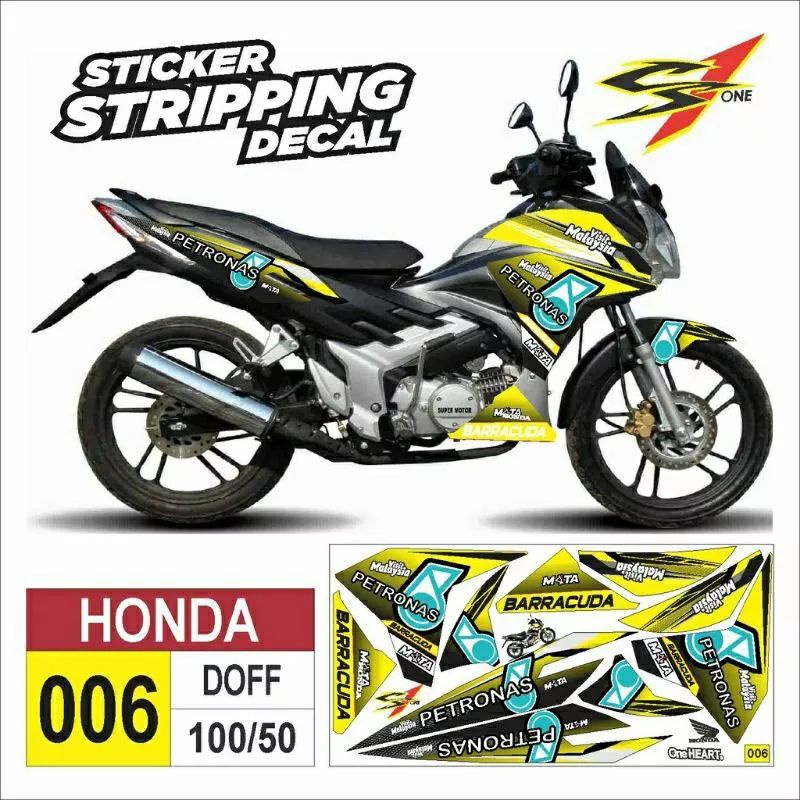 Sticker Striping variasi honda CS1 / Petronas / semi ful body / Decal CS1 one / aksesoris motor CS1