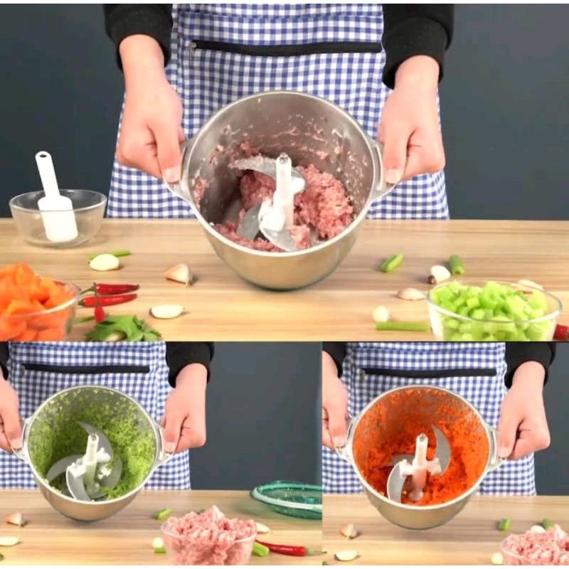 Stainless Blender Kylo / Blender Listrik Gilingan Daging Cooper Stainless 2ltr KYLO / Blender Daging Stainless Jumbo Chopper Blender Elektrik Penggiling