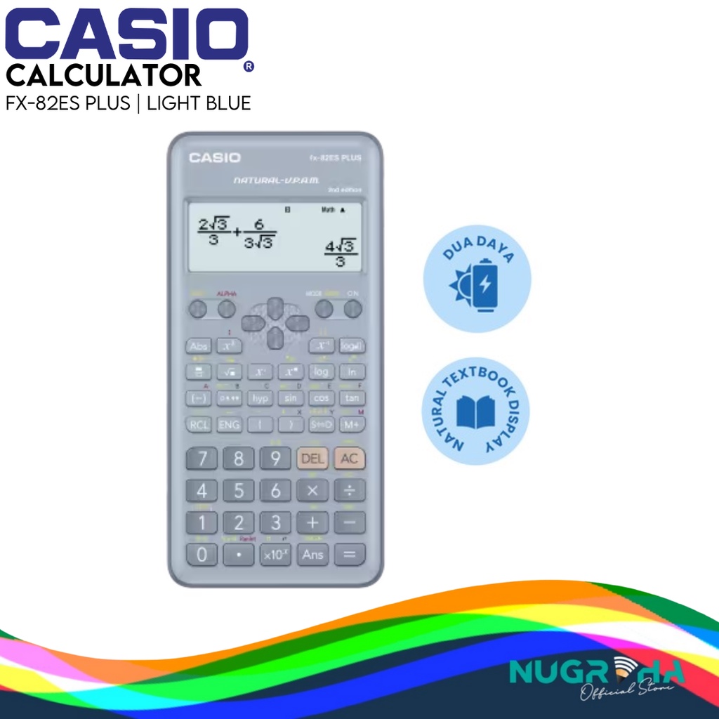 

Kalkulator Ilmiah CASIO FX 82ES PLUS 2nd Ed Scientific Calculator