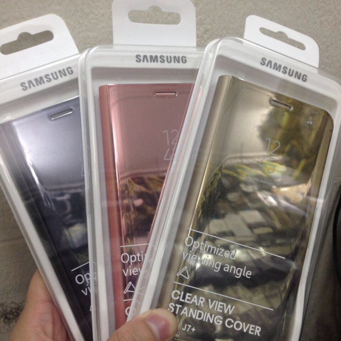 Flipcase Mirror Standing Samsung J2Pro J2 Pro Flip Cover Flip Wallet