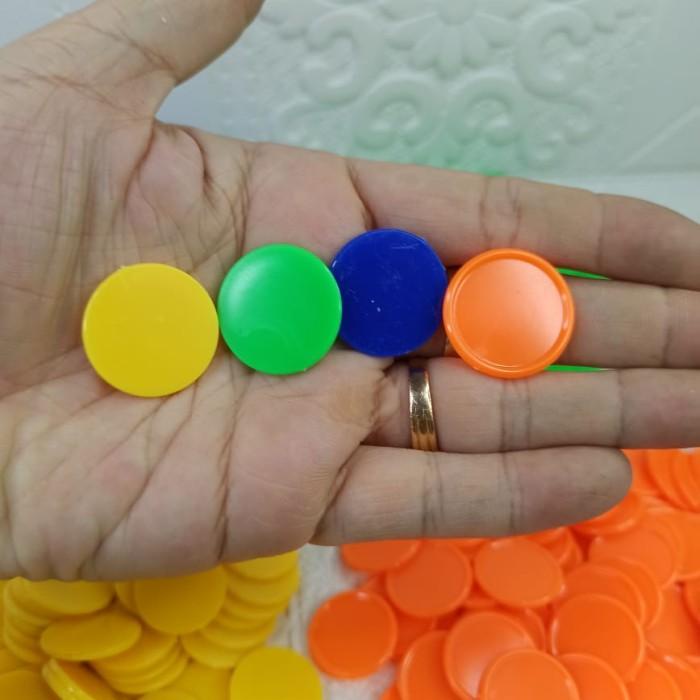 Terlaris Mainan Plastik Koin Warna