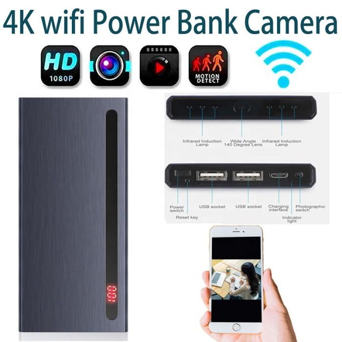 Spycam Powerbank Hidden Wifi Spy Camera 4K Kamera Tersembunyi Pengintai