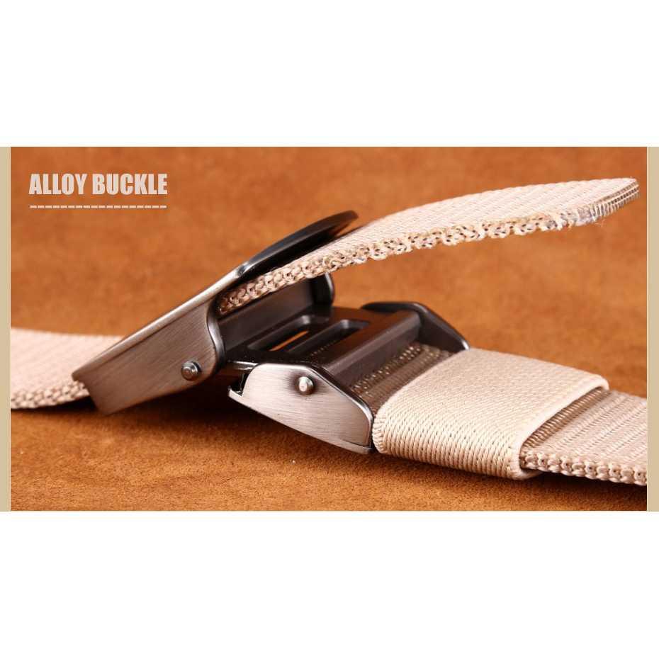 ikat pinggang pria promo canvas keren original branded 100% panjang kulit asli jumbo dewasa Miluota 