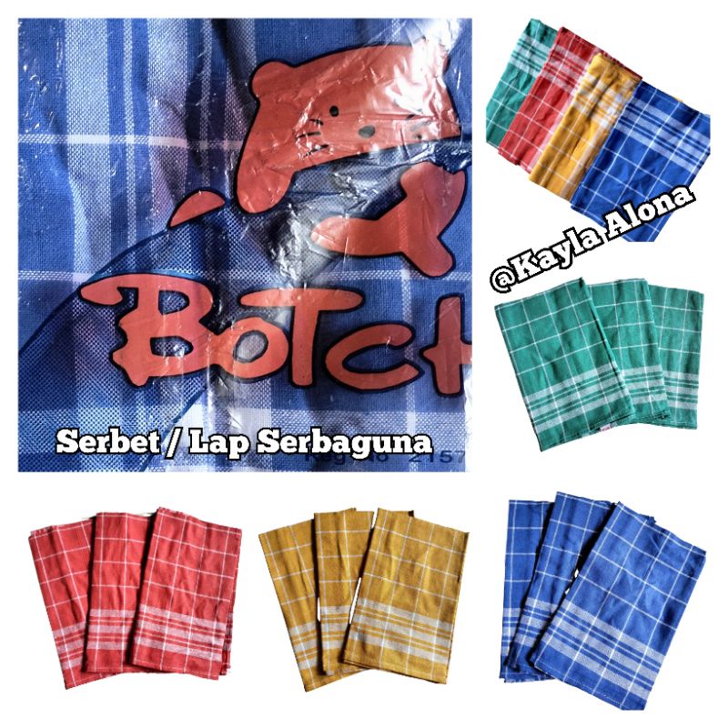 ( Kualitas Premium ) Serbet / Lap Serbaguna &quot; BOTCH &quot; Warna