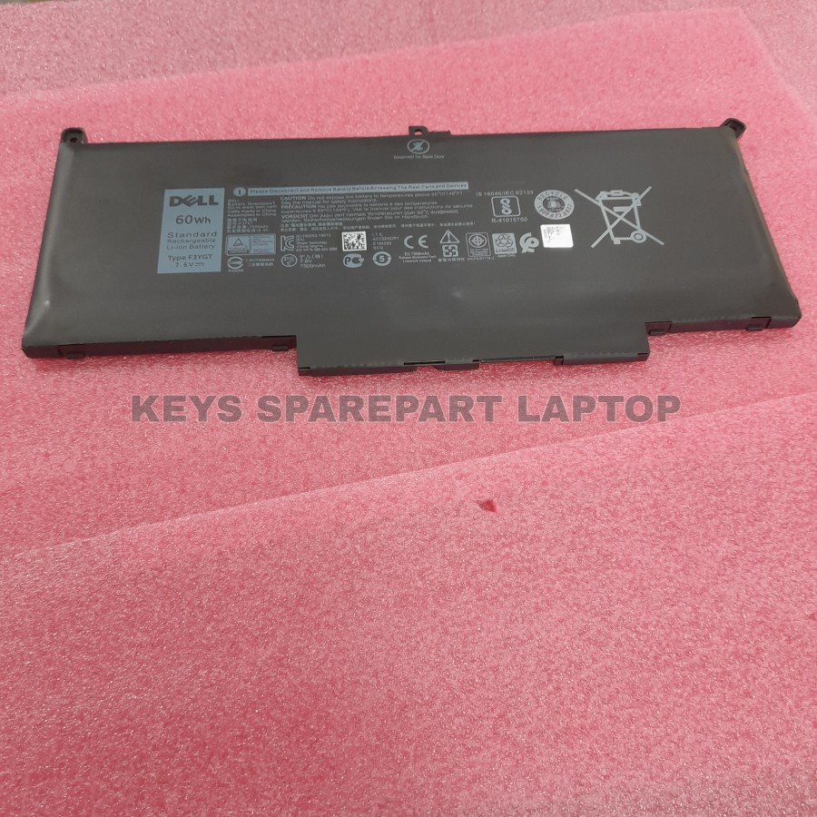 Baterai Laptop Original De Del Latitude 7280 7290 7380 7390 7480 F3YGT 2 7000 7490